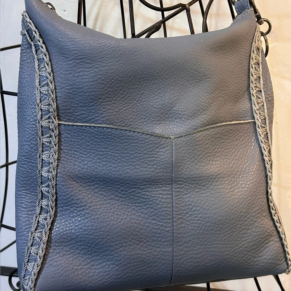 The Sak blue leather Crossbody bag #H-13 - Picture 2 of 9